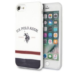 JAV Polo Assn byla Trispalvių raštų kolekcija, skirta iPhone 7 / 8 / SE 2020 / SE 2022 - balta