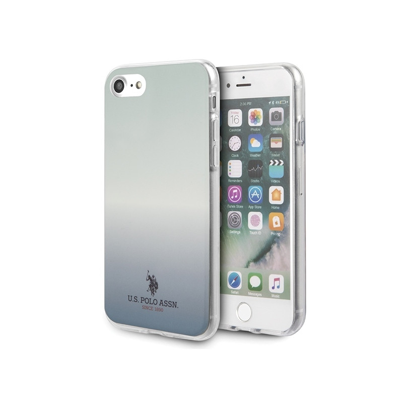 JAV Polo Assn byla Gradiento raštų kolekcija, skirta iPhone 7 / 8 / SE 2020 / SE 2022 – mėlyna