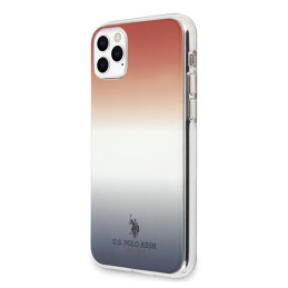 JAV Polo Assn byla Gradiento raštų kolekcija, skirta iPhone 11 Pro – raudona ir mėlyna