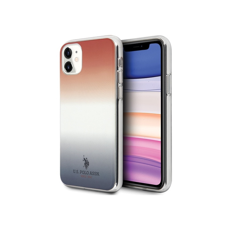 JAV Polo Assn byla Gradiento raštų kolekcija, skirta iPhone 11 – raudona ir mėlyna