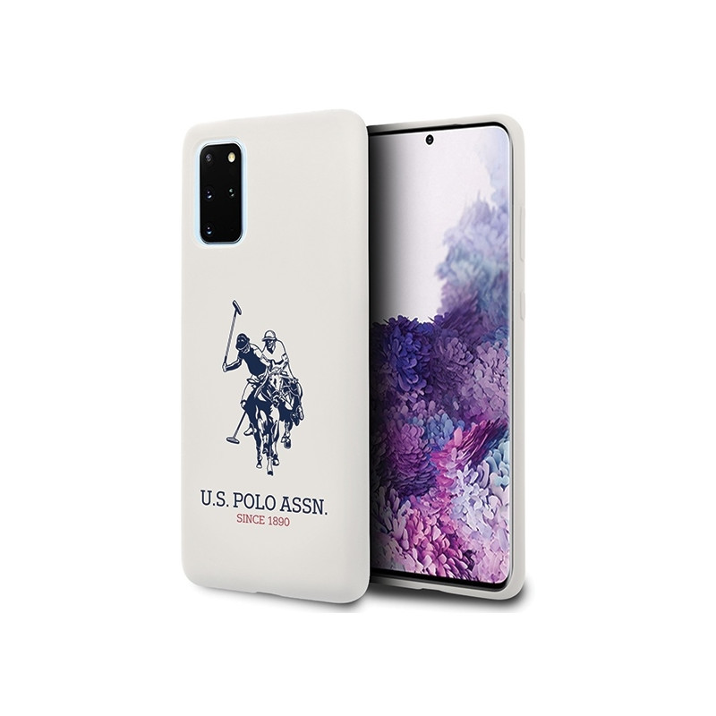 JAV Polo Assn byla Silikono kolekcija, skirta Samsung Galaxy S20+ - balta