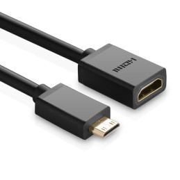 Ugreen adapterio laidas HDMI (moteris) - mini HDMI (vyriškas) 4K 60 Hz Ethernet HEC ARC garsas 32 kanalai 22 cm juodas (...