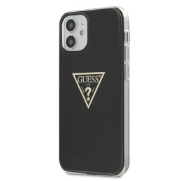 Guess Metallic Collection dėklas iPhone 12 mini - juodas