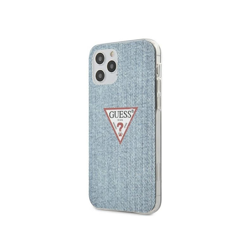 Guess Jeans Collection dėklas, skirtas iPhone 12 / iPhone 12 Pro - mėlynas