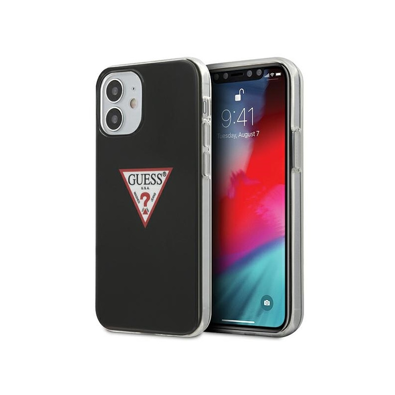 Guess Triangle Collection dėklas iPhone 12 mini - juodas