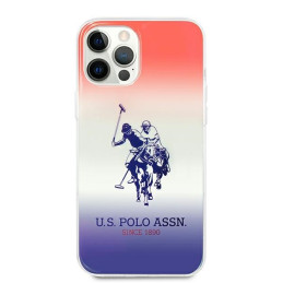 JAV Polo Assn byla Gradiento raštų kolekcija, skirta iPhone 12 Pro Max – raudona ir mėlyna