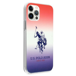 JAV Polo Assn byla Gradiento raštų kolekcija, skirta iPhone 12 Pro Max – raudona ir mėlyna