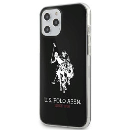 JAV Polo Assn byla Didelis blizgus logotipas, skirtas iPhone 12 Pro Max – juodas