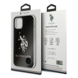 JAV Polo Assn byla Didelis blizgus logotipas, skirtas iPhone 12 Pro Max – juodas