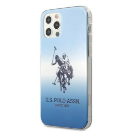 JAV Polo Assn byla Gradiento raštų kolekcija, skirta iPhone 12 / iPhone 12 Pro – mėlyna
