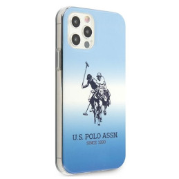 JAV Polo Assn byla Gradiento raštų kolekcija, skirta iPhone 12 / iPhone 12 Pro – mėlyna