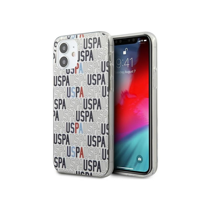 JAV Polo Assn byla Mania Collection logotipas iPhone 12 mini - baltas