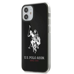 JAV Polo Assn byla Shiny Big Logo iPhone 12 mini - juodas Shiny Big logotipas