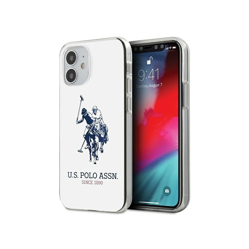 JAV Polo Assn byla Shiny Big Logo iPhone 12 mini - balta