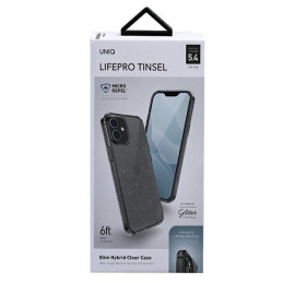Uniq LifePro Tinsel dėklas iPhone 12 mini - juodas