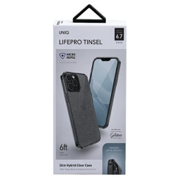 Uniq LifePro Tinsel dėklas, skirtas iPhone 12 Pro Max - juodas
