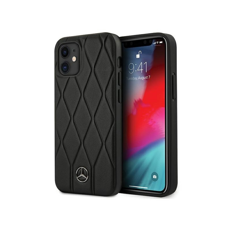 Mercedes Wave Line dėklas iPhone 12 mini - juodas