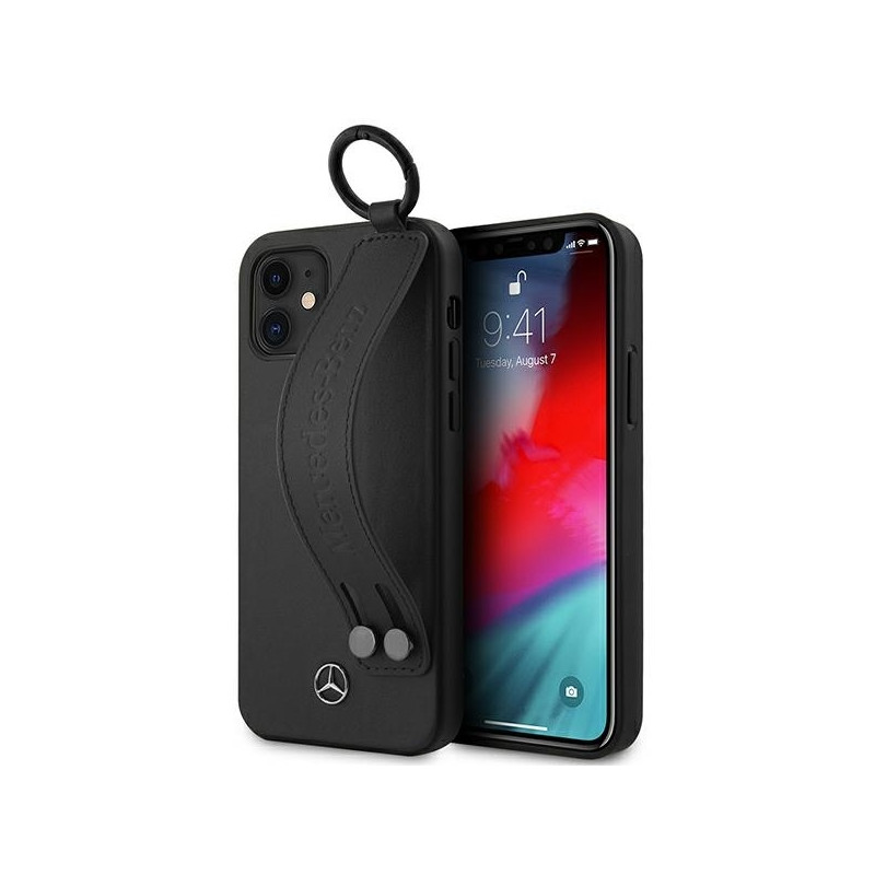 Mercedes Strap Line dėklas iPhone 12 mini - juodas