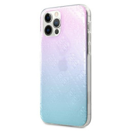 Guess 4G 3D Pattern Collection dėklas, skirtas iPhone 12 Pro Max - mėlynos ir rožinės spalvos