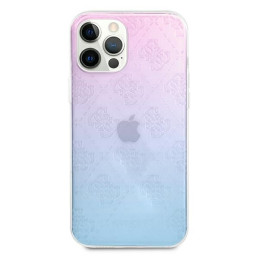Guess 4G 3D Pattern Collection dėklas, skirtas iPhone 12 Pro Max - mėlynos ir rožinės spalvos