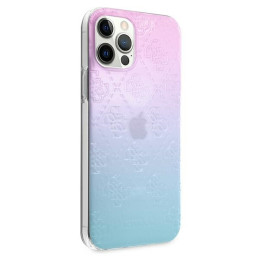 Guess 4G 3D Pattern Collection dėklas, skirtas iPhone 12 Pro Max - mėlynos ir rožinės spalvos