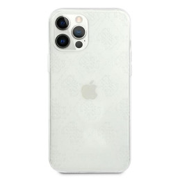 Guess 4G 3D Pattern Collection dėklas, skirtas iPhone 12 Pro Max - skaidrus