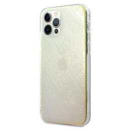 Guess 4G 3D Pattern Collection dėklas, skirtas iPhone 12 / iPhone 12 Pro - vaivorykštis