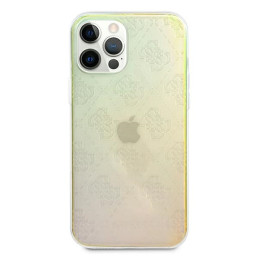 Guess 4G 3D Pattern Collection dėklas, skirtas iPhone 12 / iPhone 12 Pro - vaivorykštis