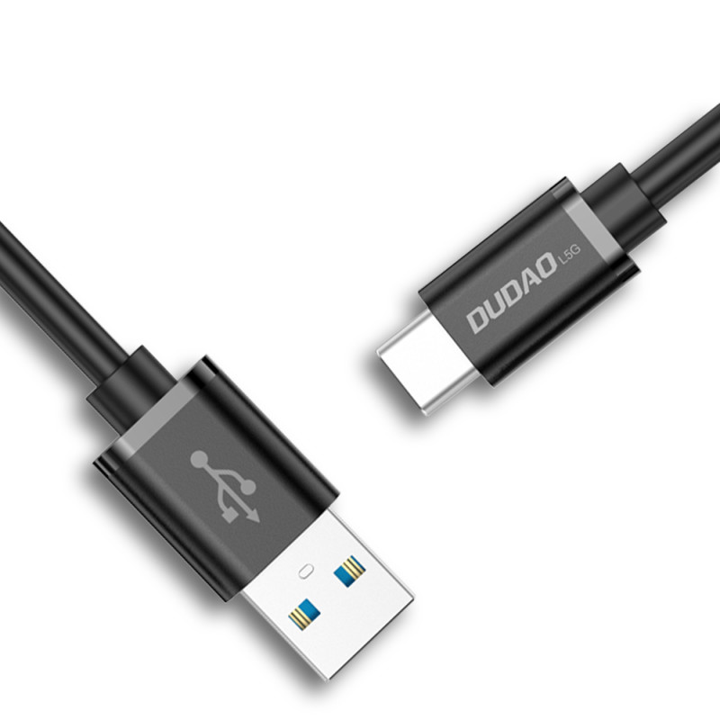 „Dudao“ kabelis USB – C tipo USB itin greitas įkrovimas 1 m juodas (L5G-juodas)