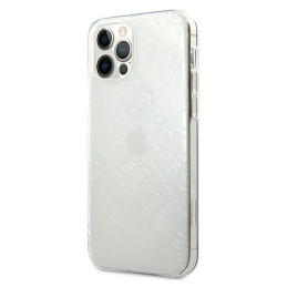 Guess 4G 3D Pattern Collection dėklas, skirtas iPhone 12 / iPhone 12 Pro - skaidrus