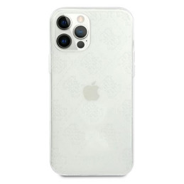 Guess 4G 3D Pattern Collection dėklas, skirtas iPhone 12 / iPhone 12 Pro - skaidrus