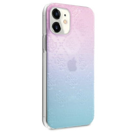 Guess 4G 3D Pattern Collection dėklas iPhone 12 mini - mėlynos ir rožinės spalvos