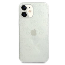 Guess 4G 3D Pattern Collection dėklas iPhone 12 mini - skaidrus