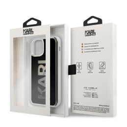 Karl Lagerfeld Karl Logo Glitter dėklas iPhone 12 mini - juodas