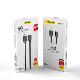 „Dudao“ kabelis USB – C tipo USB itin greitas įkrovimas 1 m juodas (L5G-juodas)