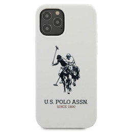 JAV Polo Assn byla Silikono kolekcija iPhone 12 / iPhone 12 Pro - balta