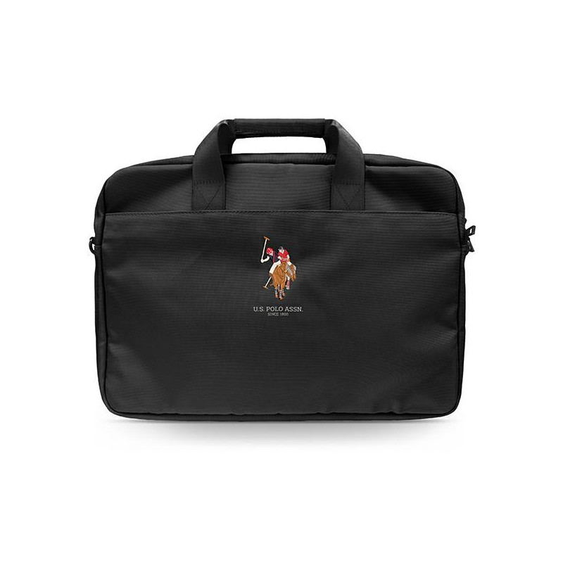 JAV Polo Assn krepšys 16" nešiojamam kompiuteriui - juodos spalvos