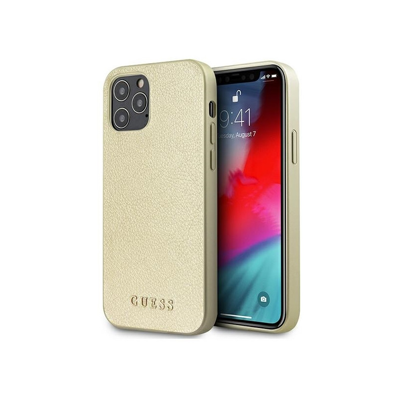 Guess Iridescent dėklas iPhone 12 Pro Max - auksinis