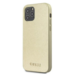 Guess Iridescent dėklas iPhone 12 Pro Max - auksinis
