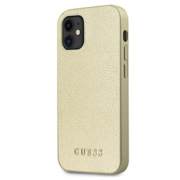 Guess Iridescent dėklas iPhone 12 mini - auksinis