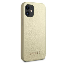 Guess Iridescent dėklas iPhone 12 mini - auksinis