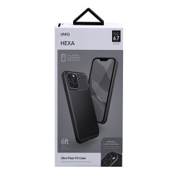 UNIQ Hexa dėklas, skirtas iPhone 12 Pro Max - juodas