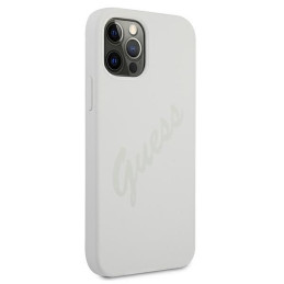 Guess Script Vintage dėklas, skirtas iPhone 12 Pro Max - kreminis