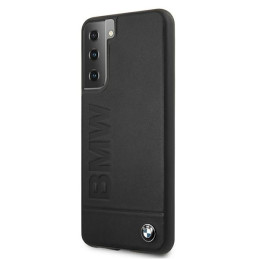 BMW Signature Logo Imprint dėklas, skirtas Samsung Galaxy S21+ - juodas