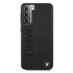 BMW Signature Logo Imprint dėklas, skirtas Samsung Galaxy S21+ - juodas