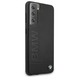 BMW Signature Logo Imprint dėklas, skirtas Samsung Galaxy S21+ - juodas