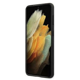 Ferrari Off Track Leather Nylon Stripe dėklas, skirtas Samsung Galaxy S21 - raudonas
