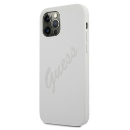 Guess Script Vintage dėklas iPhone 12 / iPhone 12 Pro - kreminis