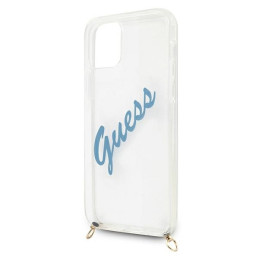 Guess Script Vintage dėklas iPhone 12 mini - mėlynas