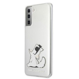 Karl Lagerfeld Choupette Fun dėklas Samsung Galaxy S21+ - skaidrus